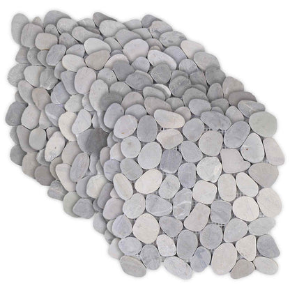 vidaXL Pebble Tiles Grey 30 x 30 cm River Pebble 2