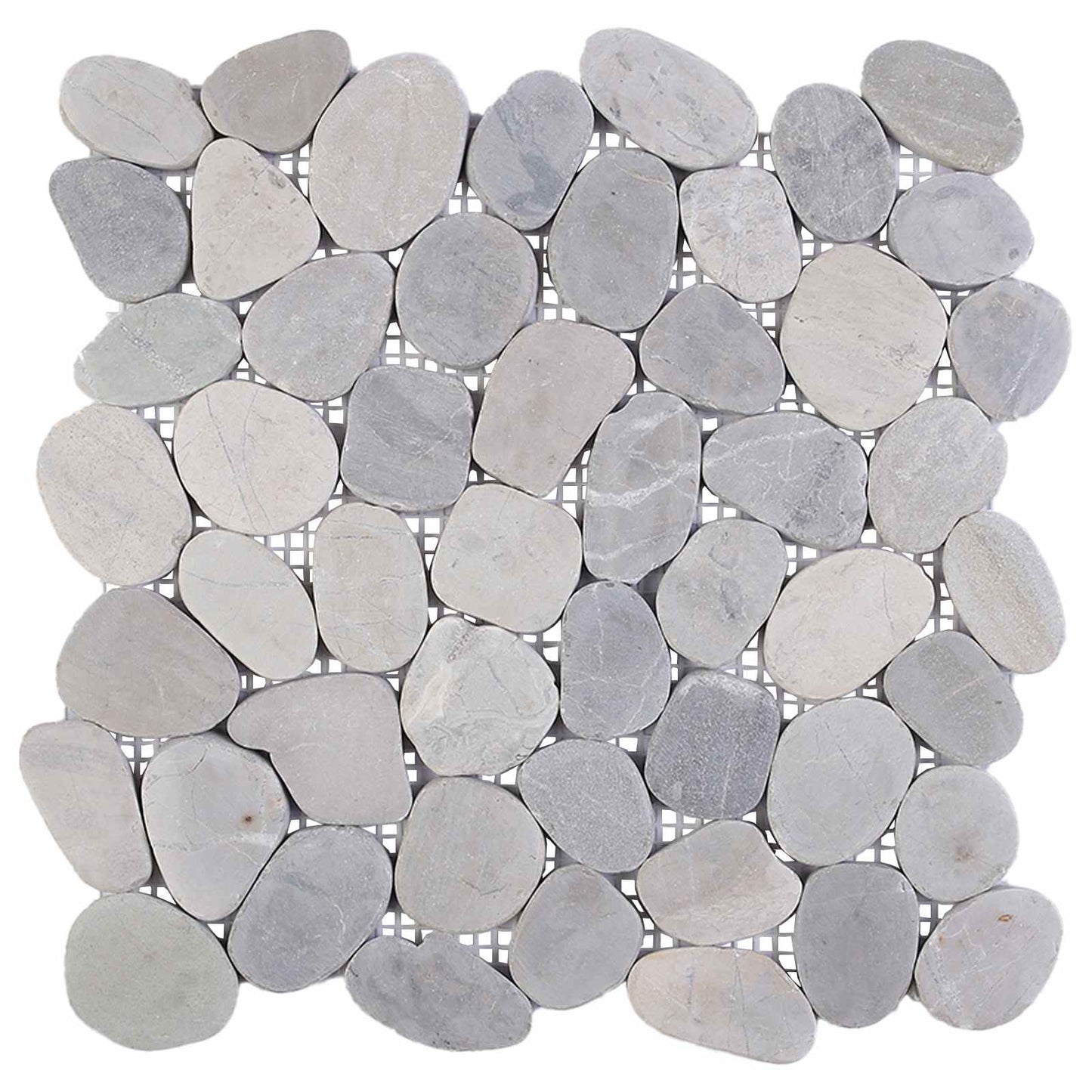 vidaXL Pebble Tiles Grey 30 x 30 cm River Pebble 4