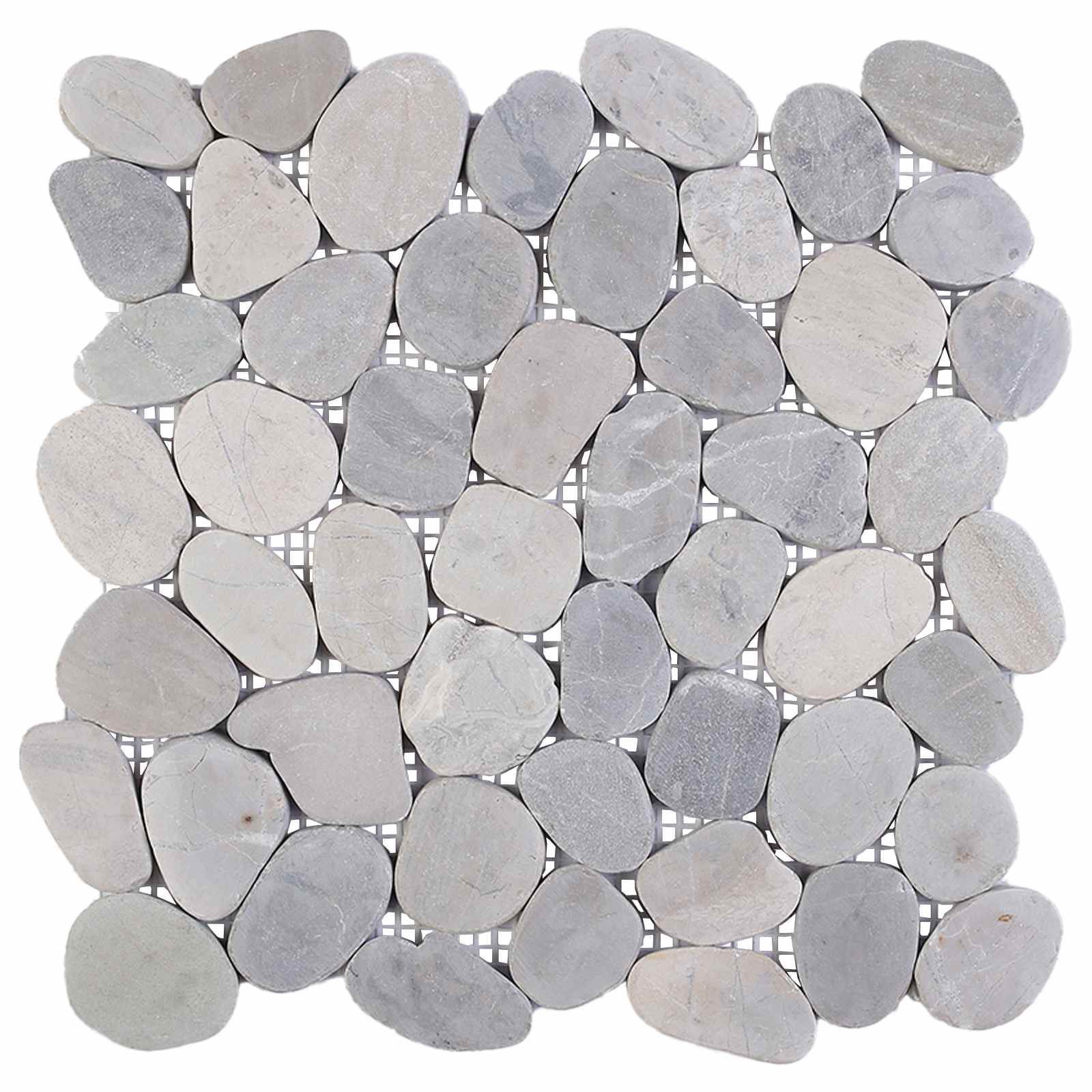 vidaXL Pebble Tiles Grey 30 x 30 cm River Pebble 4