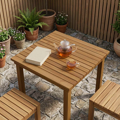 vidaXL Table Top Ø 40 x 3.5 Round Solid Teak Wood Natural