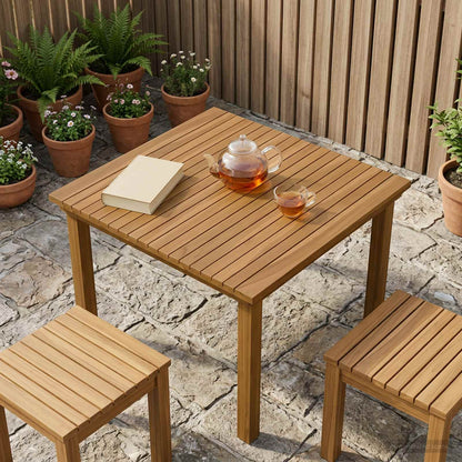 vidaXL Table Top Ø 40 x 3.5 Round Solid Teak Wood Natural