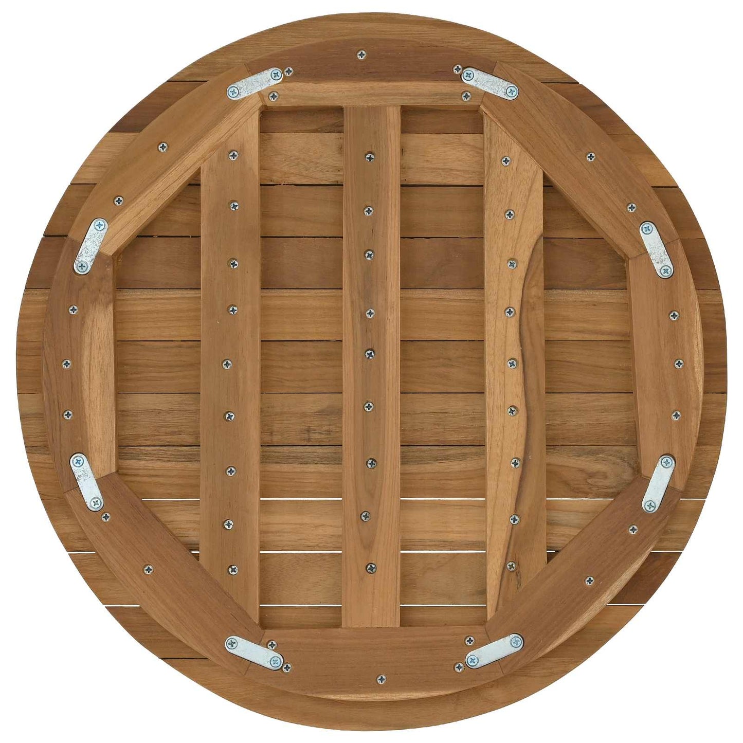 vidaXL Table Top Ø 50 x 3.5 Round Solid Teak Wood Natural 3