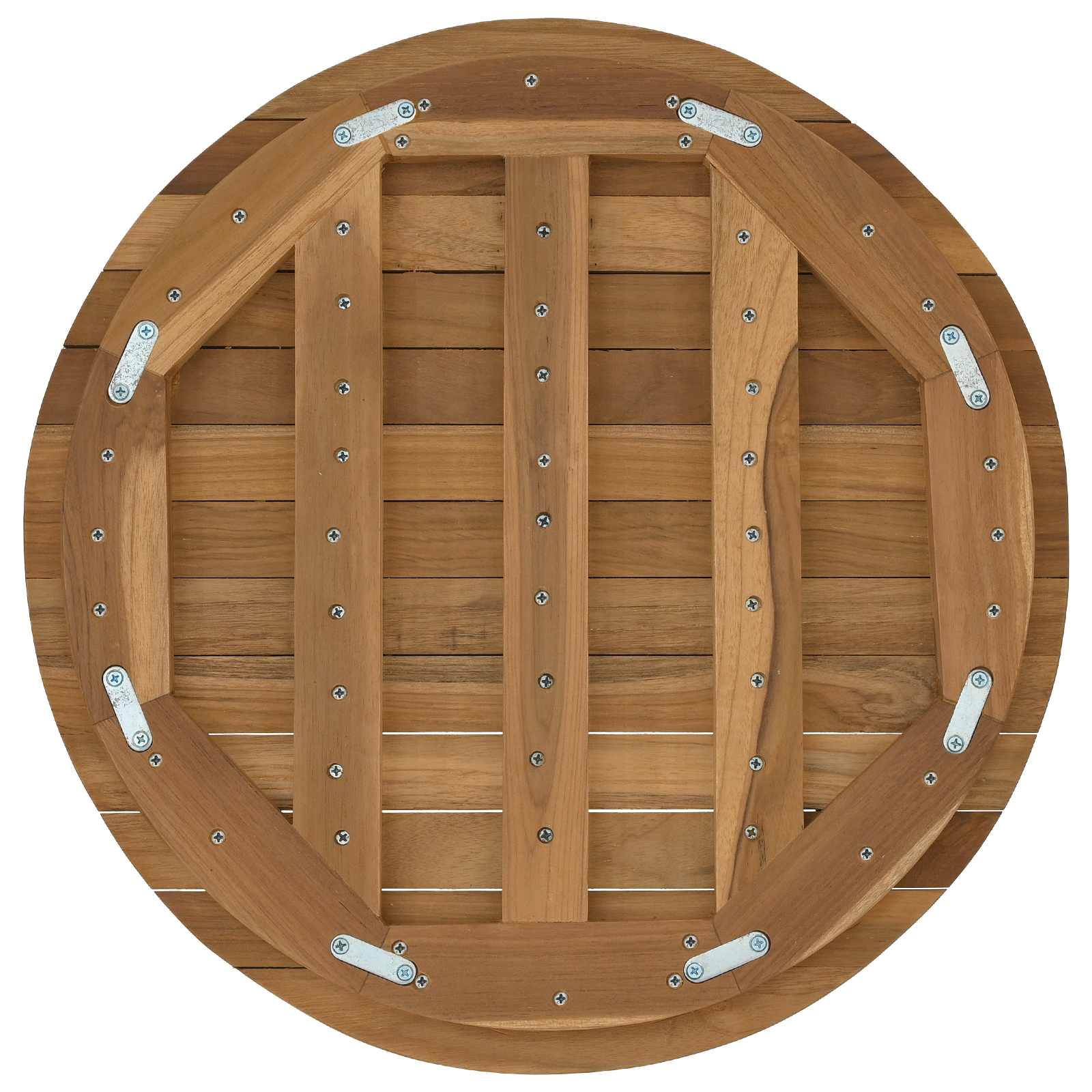 vidaXL Table Top Ø 50 x 3.5 Round Solid Teak Wood Natural 3