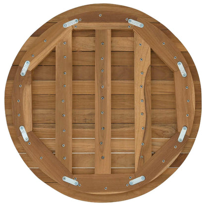 vidaXL Table Top Ø 50 x 3.5 Round Solid Teak Wood Natural 3