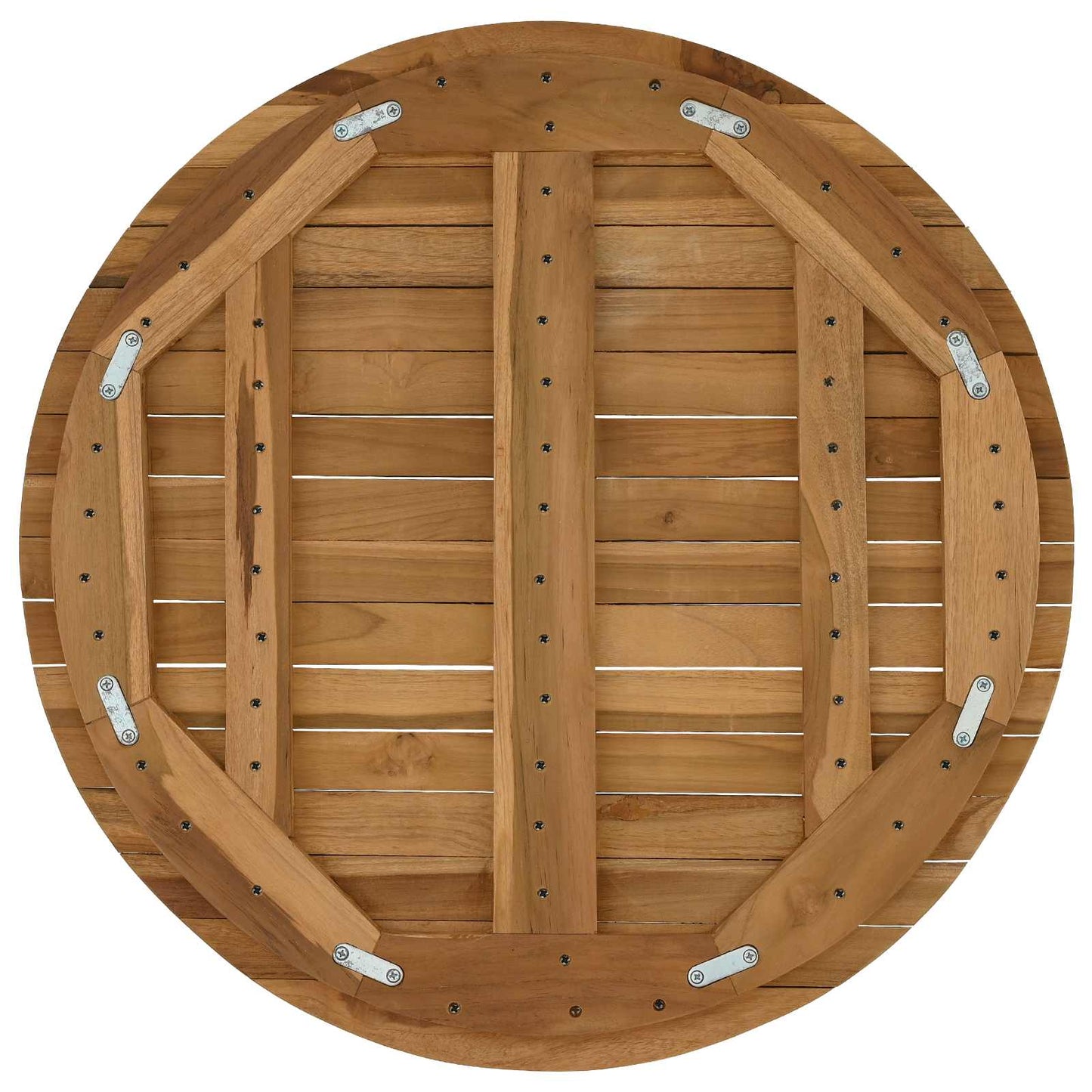 vidaXL Table Top Ø 60 x 3.5 Round Solid Teak Wood Natural 4