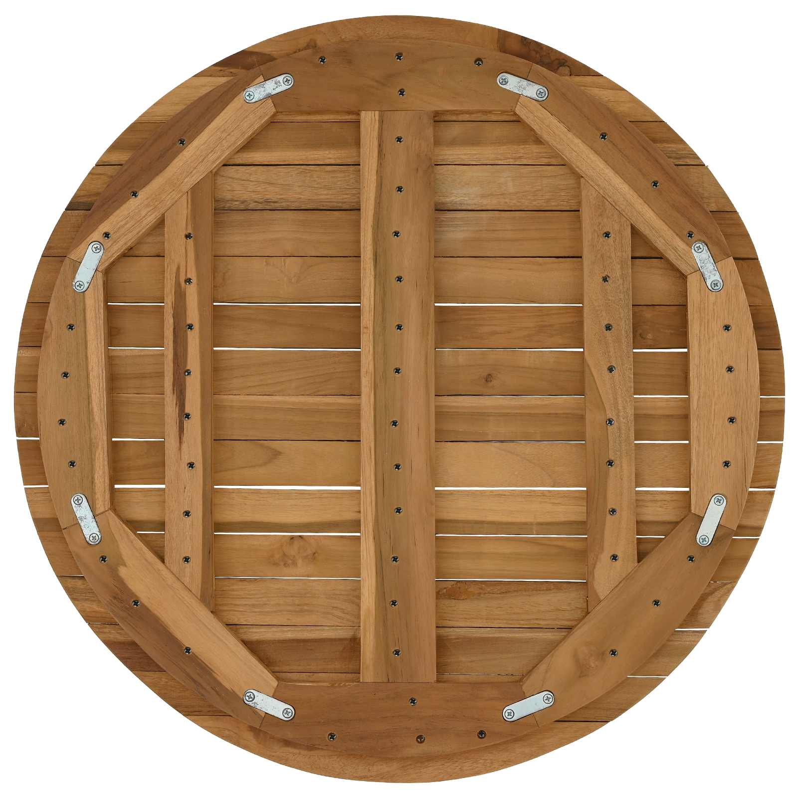 vidaXL Table Top Ø 60 x 3.5 Round Solid Teak Wood Natural 4