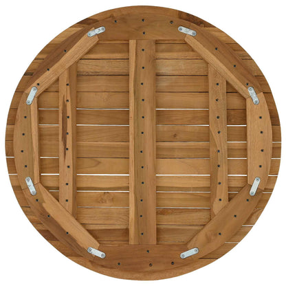 vidaXL Table Top Ø 60 x 3.5 Round Solid Teak Wood Natural 4