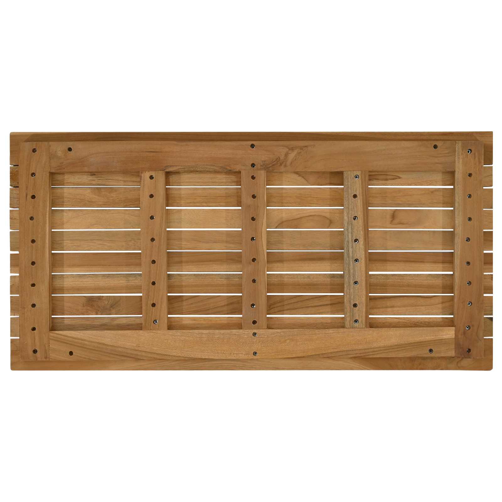 vidaXL Table Top 80 x 40 x 3.5 cm Rectangular Solid Teak Wood Natural 5