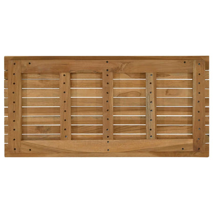 vidaXL Table Top 80 x 40 x 3.5 cm Rectangular Solid Teak Wood Natural 5