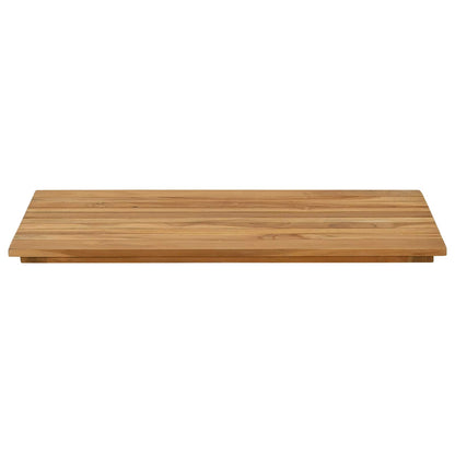vidaXL Table Top 80 x 40 x 3.5 cm Rectangular Solid Teak Wood Natural 3
