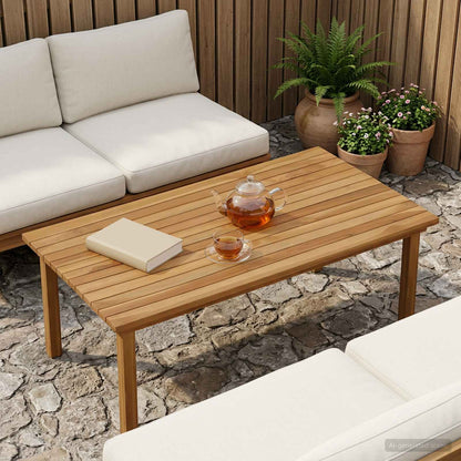 vidaXL Table Top 80 x 40 x 3.5 cm Solid Teak Wood Natural