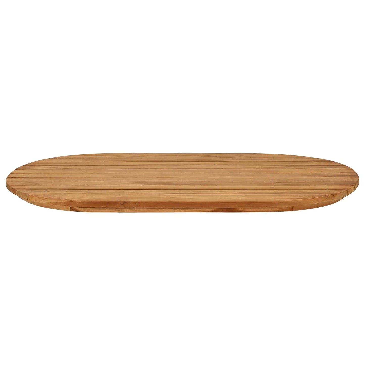vidaXL Table Top 80 x 40 x 3.5 cm Oval Solid Teak Wood Natural 3