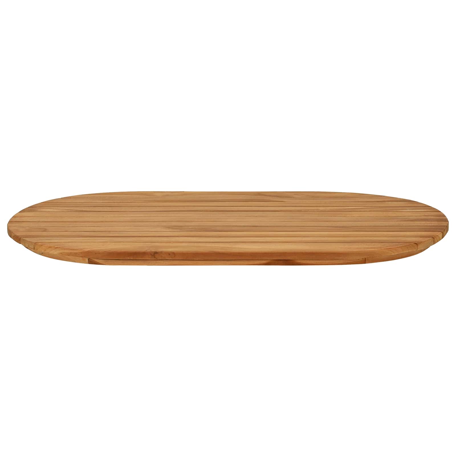 vidaXL Table Top 80 x 40 x 3.5 cm Oval Solid Teak Wood Natural 3