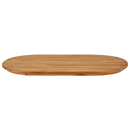vidaXL Table Top 80 x 40 x 3.5 cm Oval Solid Teak Wood Natural 3