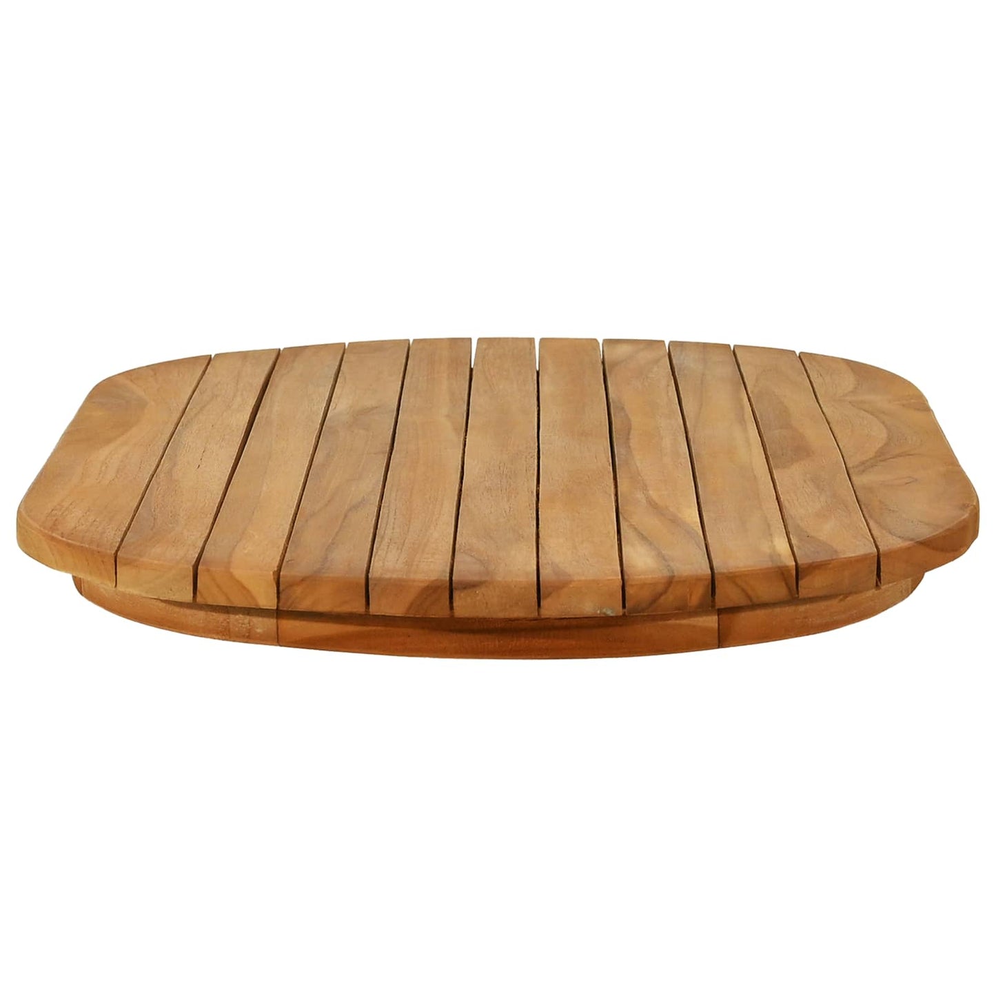 vidaXL Table Top 80 x 40 x 3.5 cm Oval Solid Teak Wood Natural 4