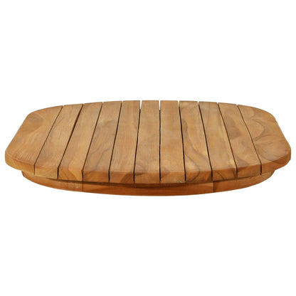 vidaXL Table Top 80 x 40 x 3.5 cm Oval Solid Teak Wood Natural 4