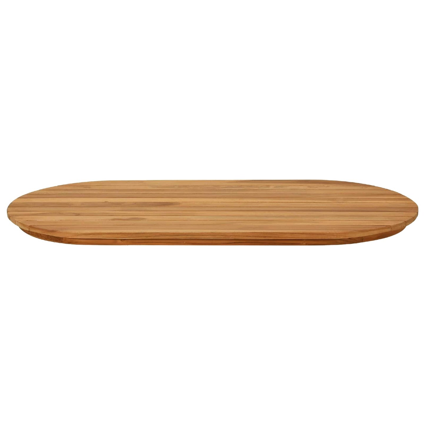 vidaXL Table Top 90 x 45 x 3.5 cm Oval Solid Teak Wood Natural 3