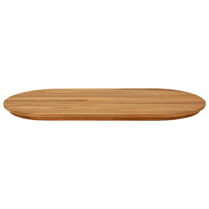 vidaXL Table Top 90 x 45 x 3.5 cm Oval Solid Teak Wood Natural 3