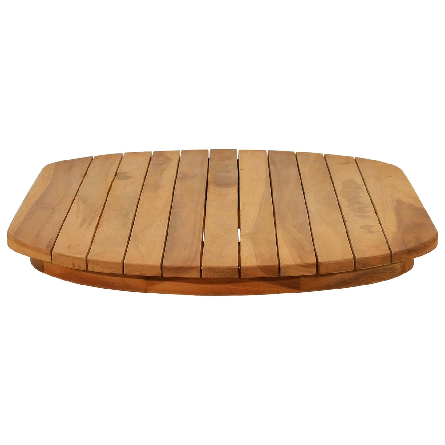 vidaXL Table Top 90 x 45 x 3.5 cm Oval Solid Teak Wood Natural 4