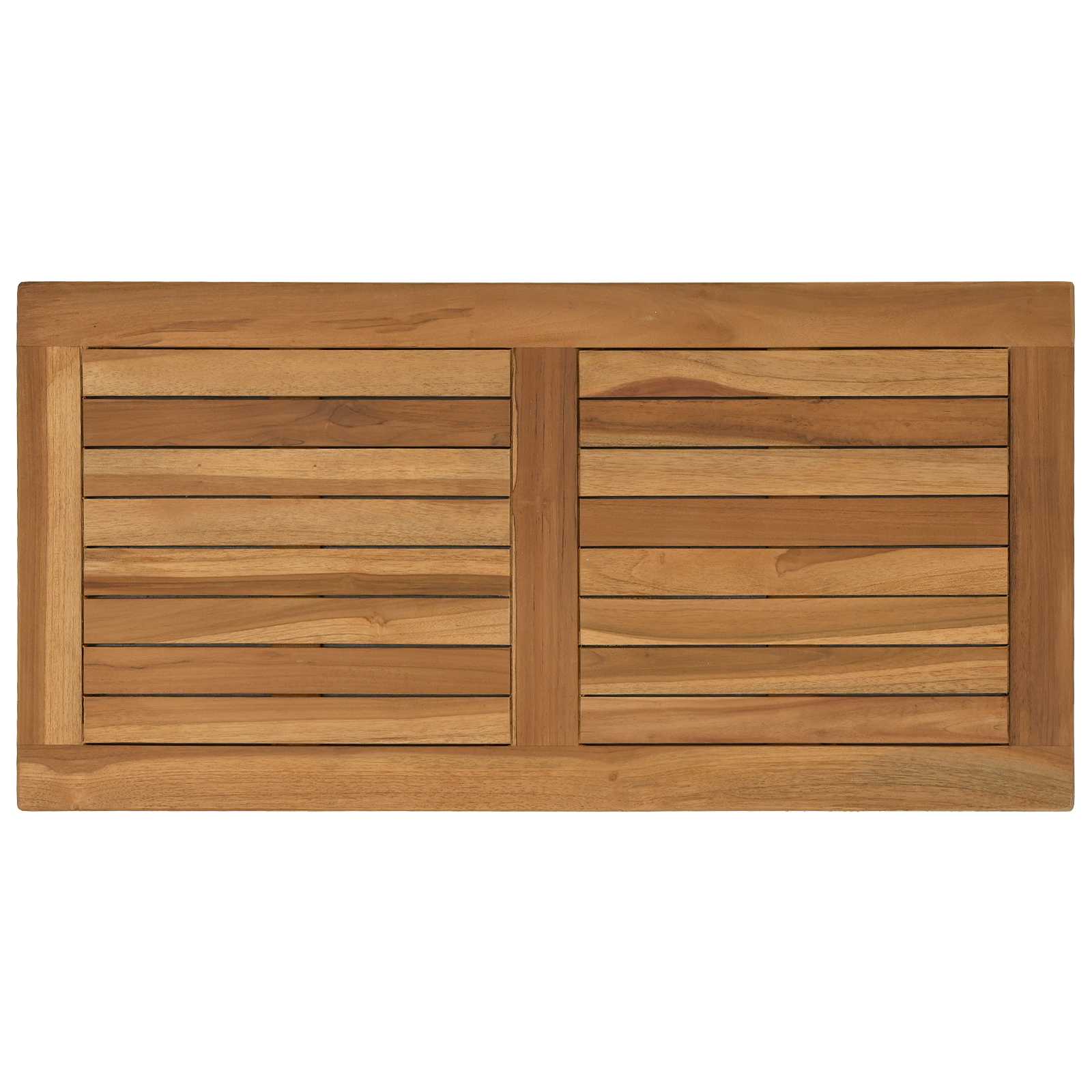 vidaXL Table Top Rectangular Solid Teak Wood Natural 2