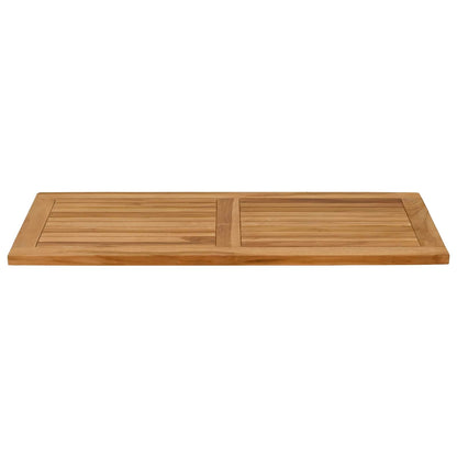 vidaXL Table Top Rectangular Solid Teak Wood Natural 3