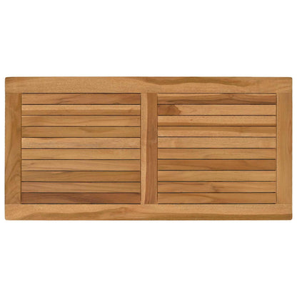 vidaXL Table Top Rectangular Solid Teak Wood Natural 2