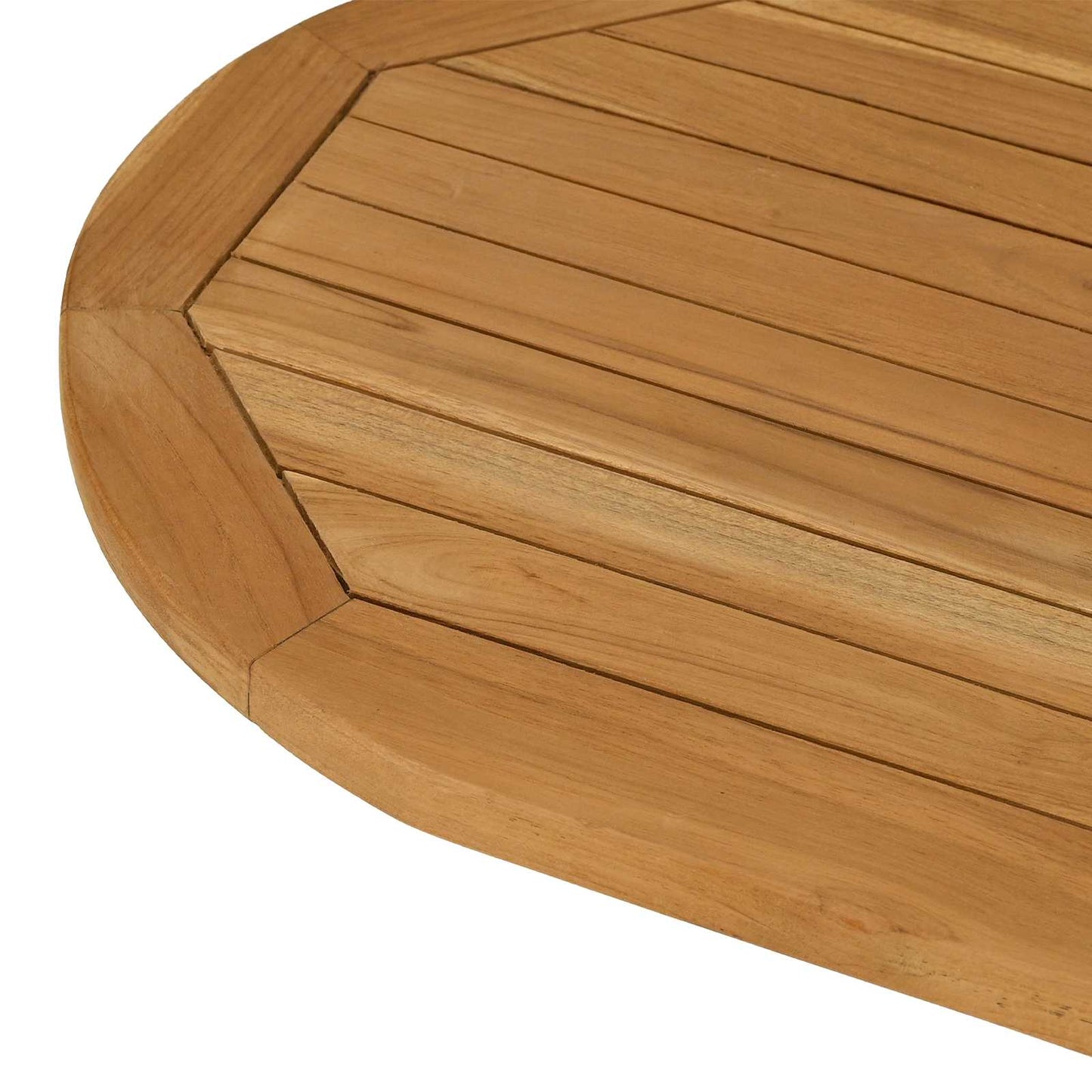 vidaXL Table Top 80 x 40 x 2.5 cm Oval Solid Teak Wood Natural 6