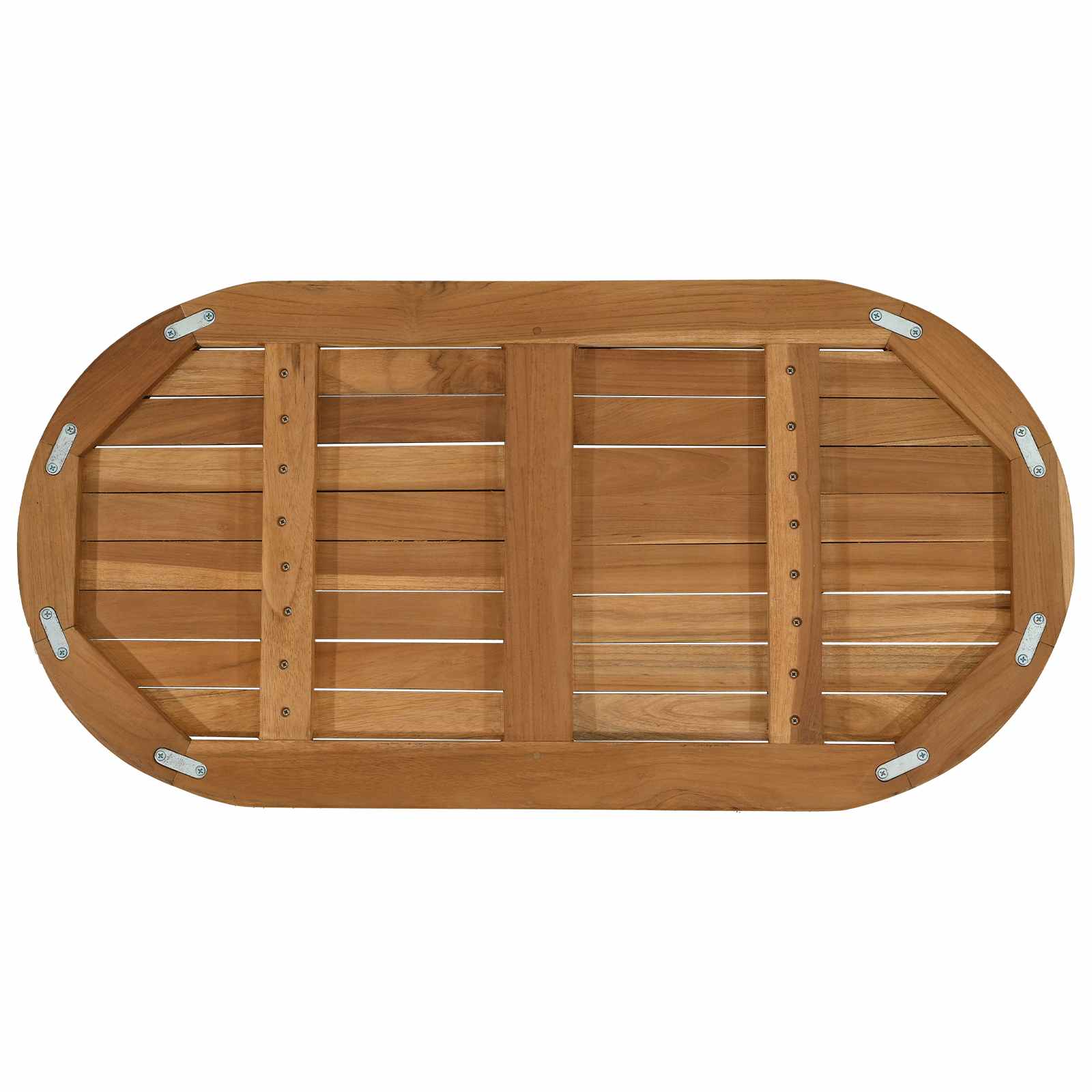 vidaXL Table Top 80 x 40 x 2.5 cm Oval Solid Teak Wood Natural 5