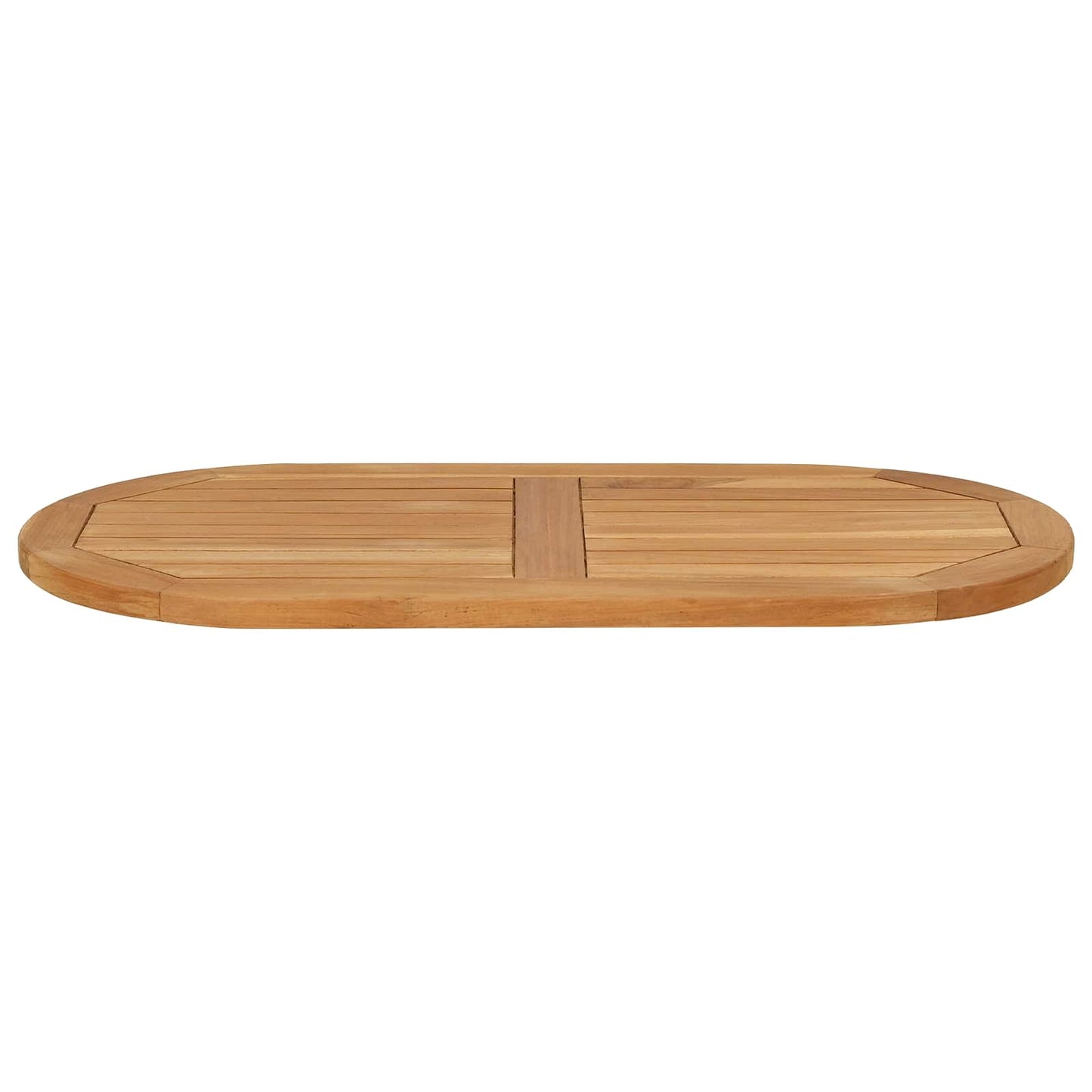 vidaXL Table Top 80 x 40 x 2.5 cm Oval Solid Teak Wood Natural 3