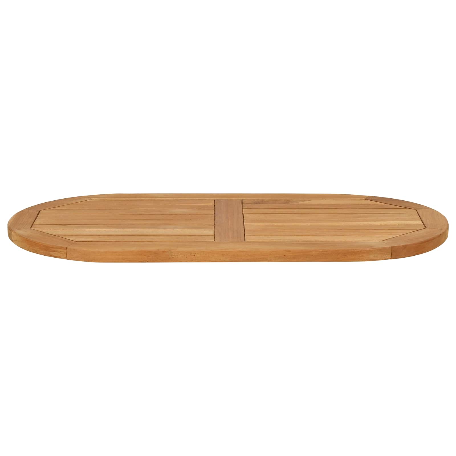 vidaXL Table Top 80 x 40 x 2.5 cm Oval Solid Teak Wood Natural 3
