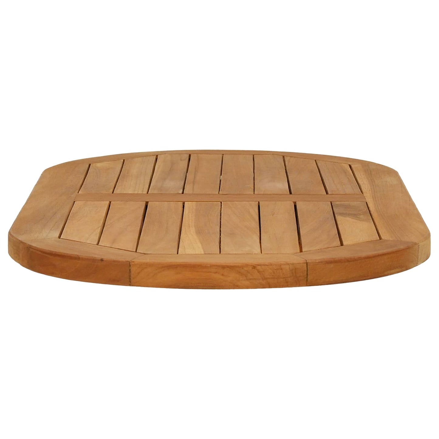 vidaXL Table Top 80 x 40 x 2.5 cm Oval Solid Teak Wood Natural 4