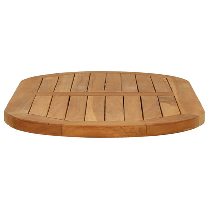 vidaXL Table Top 80 x 40 x 2.5 cm Oval Solid Teak Wood Natural 4