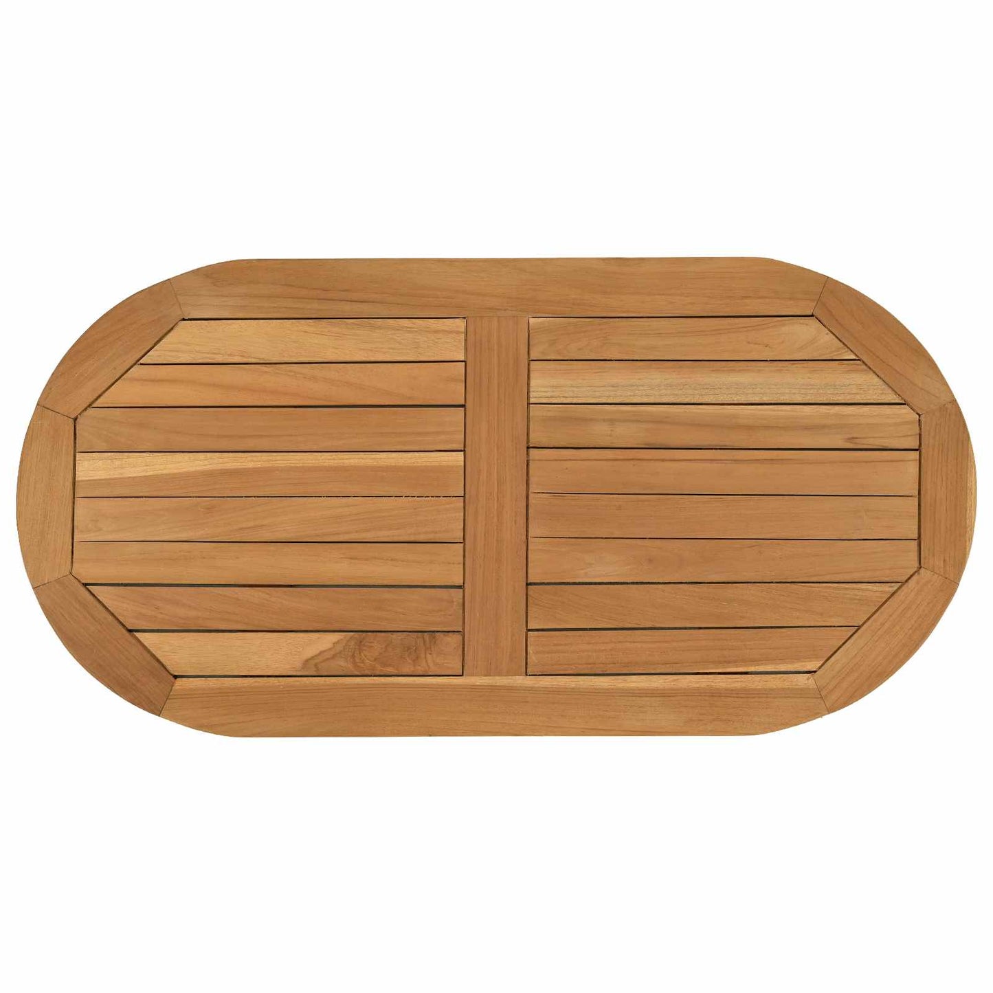 vidaXL Table Top 80 x 40 x 2.5 cm Oval Solid Teak Wood Natural 2