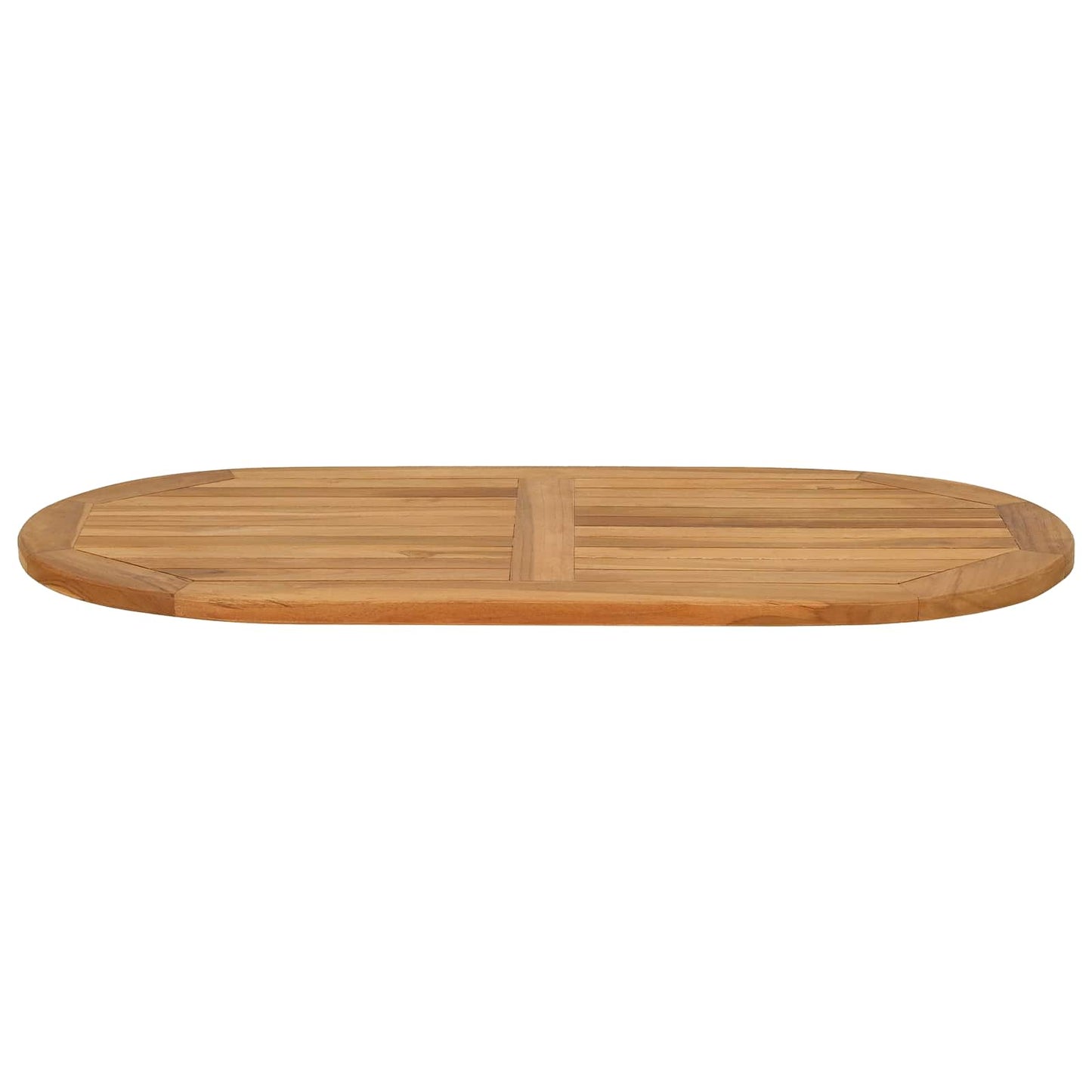vidaXL Table Top Oval Solid Teak Wood Natural 3
