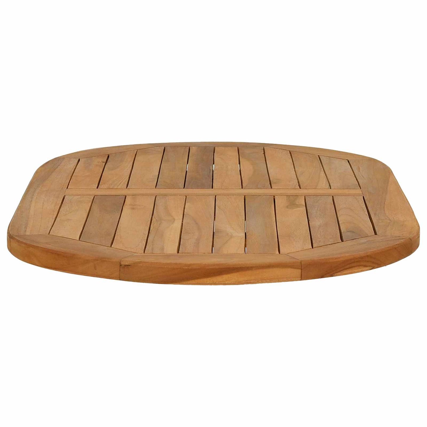 vidaXL Table Top Oval Solid Teak Wood Natural 4