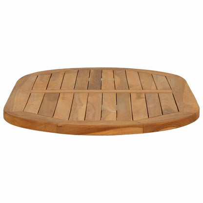 vidaXL Table Top Oval Solid Teak Wood Natural 4