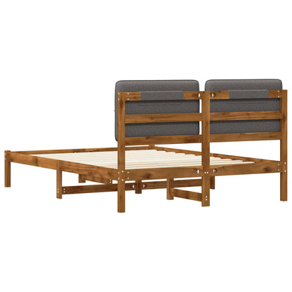Bed Frame Upholstered Headboard Length Width Natural light grey