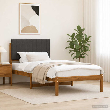 Bed Frame Upholstered Headboard Length Natural Dark Grey