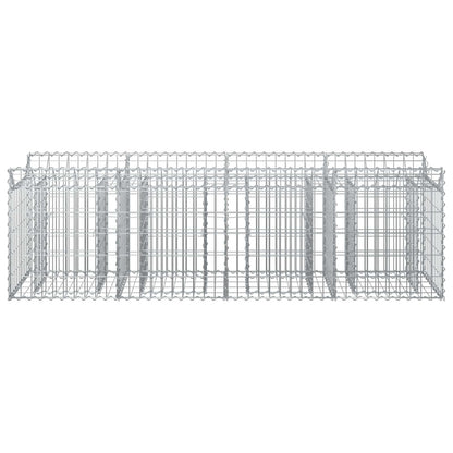 vidaXL Gabion Raised Bed 200 x 50 x 60 cm Galvanised Steel Silver 5