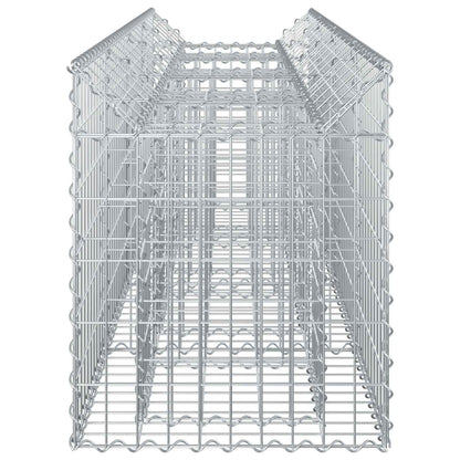 vidaXL Gabion Raised Bed 200 x 50 x 60 cm Galvanised Steel Silver 6