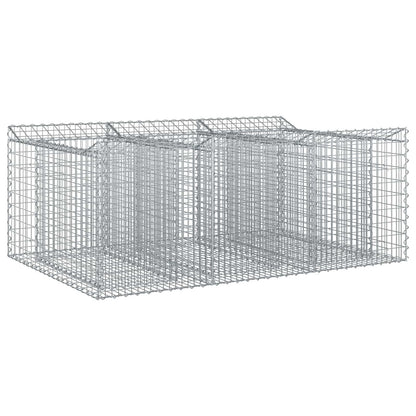 vidaXL Gabion Raised Bed 150 x 100 x 60 cm Galvanised Steel Silver 2