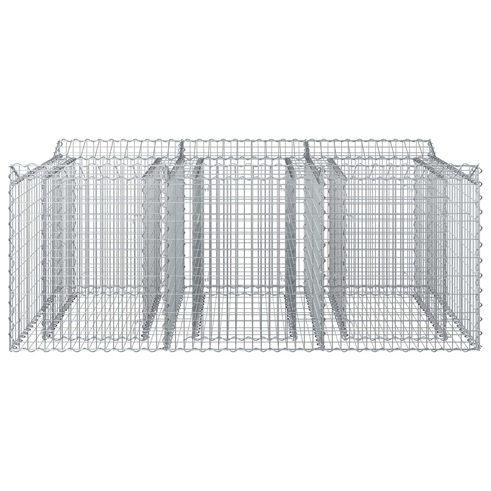 vidaXL Gabion Raised Bed 150 x 100 x 60 cm Galvanised Steel Silver 6