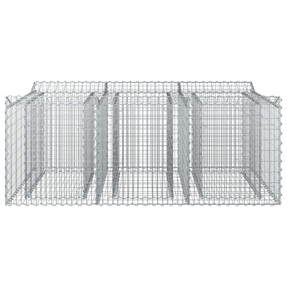 vidaXL Gabion Raised Bed 150 x 100 x 60 cm Galvanised Steel Silver 6