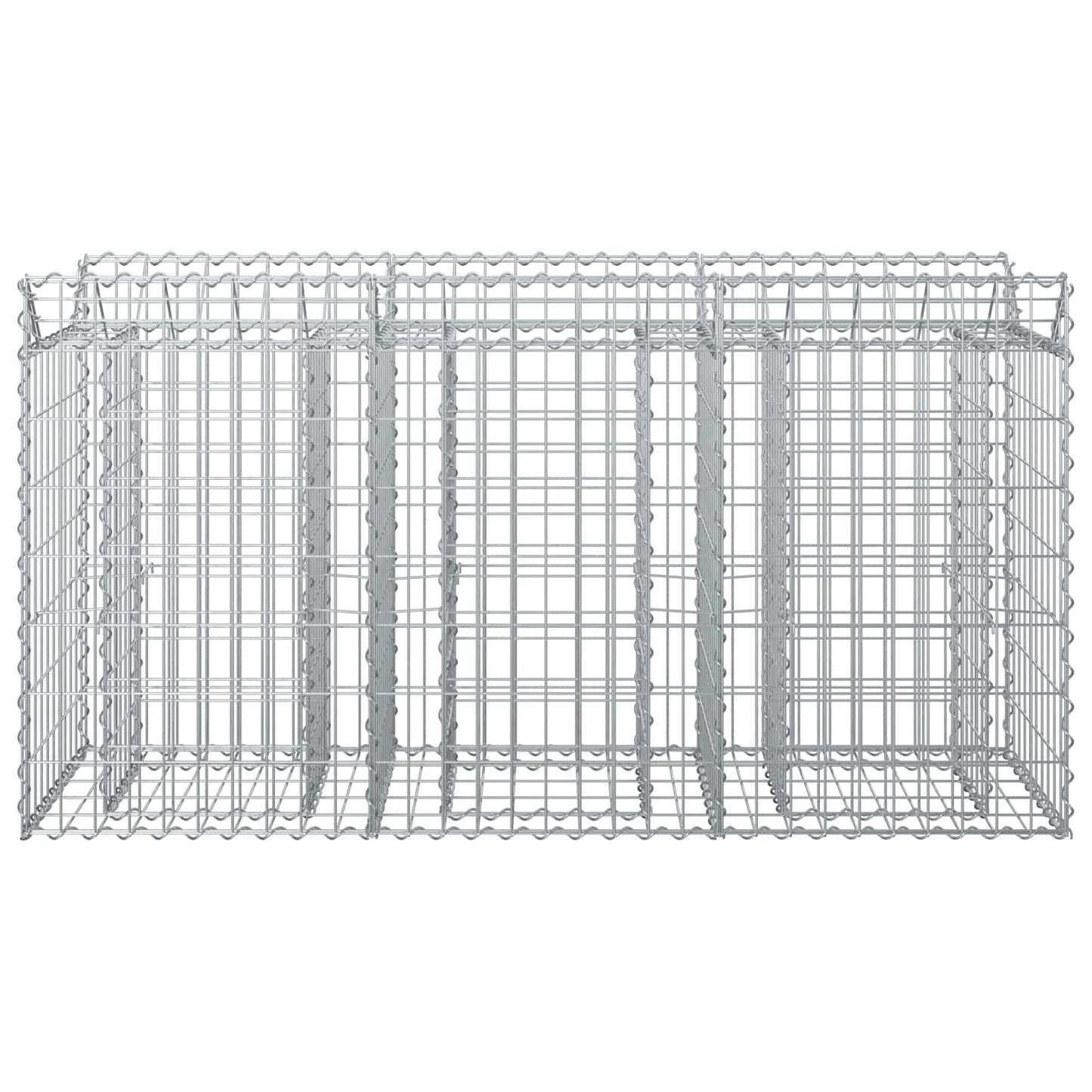 vidaXL Gabion Raised Bed 150 x 50 x 80 cm Galvanised Steel Silver 5