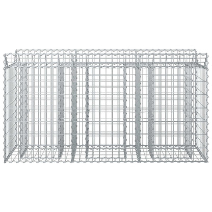 vidaXL Gabion Raised Bed 150 x 50 x 80 cm Galvanised Steel Silver 5