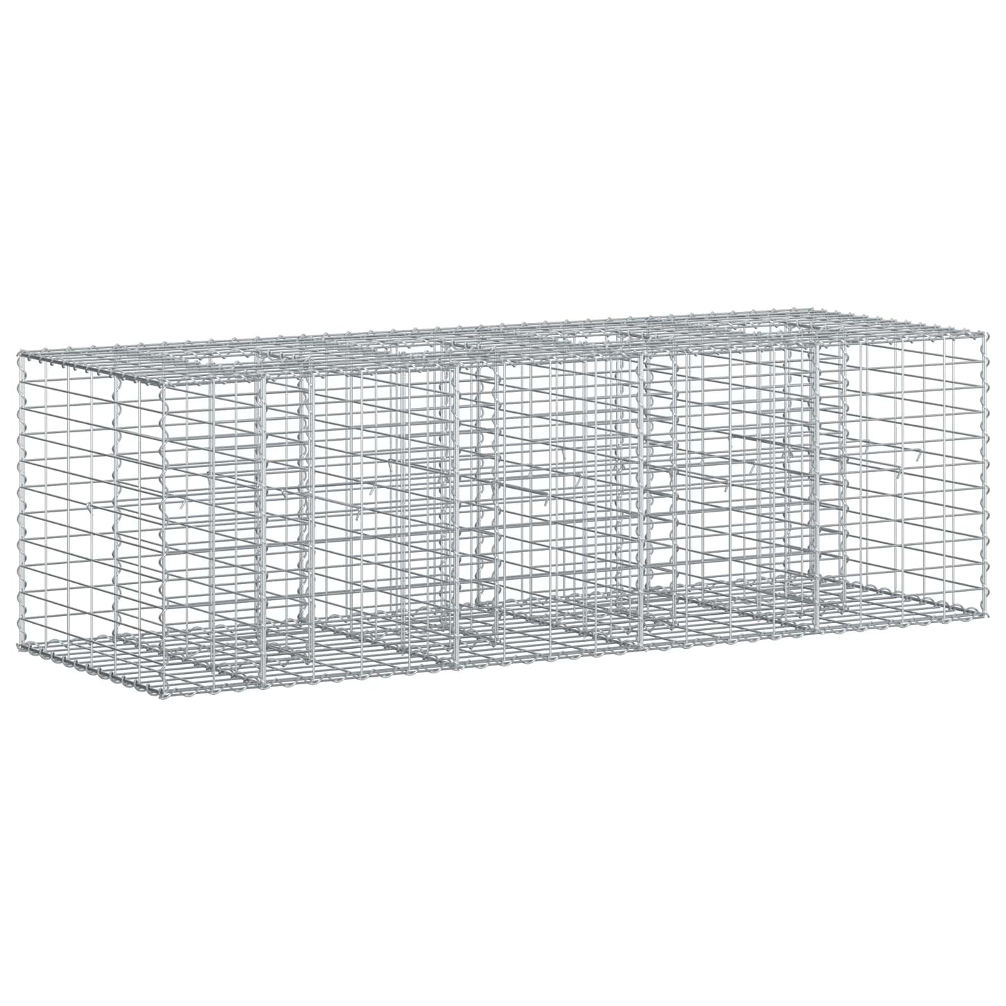 vidaXL Gabion Raised Bed 180 x 60 x 55 cm Galvanised Steel Silver 2