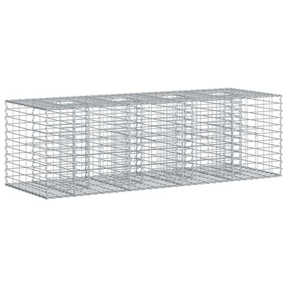 vidaXL Gabion Raised Bed 180 x 60 x 55 cm Galvanised Steel Silver 2