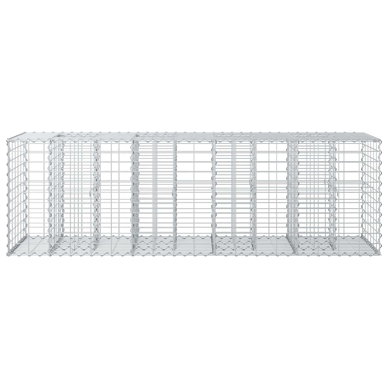 vidaXL Gabion Raised Bed 180 x 60 x 55 cm Galvanised Steel Silver 6