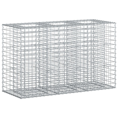 vidaXL Gabion Raised Bed 130 x 50 x 80 cm Galvanised Steel Silver 2