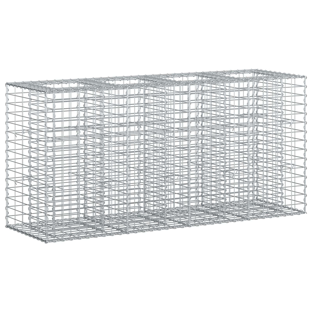 Gabion Raised Bed Galvanised Steel Silver 170 cm 80 cm 50 cm
